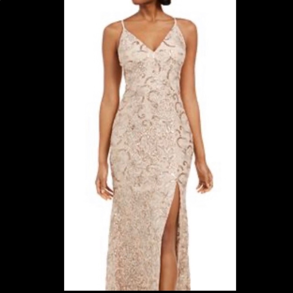 Vince Camuto floral lace gown